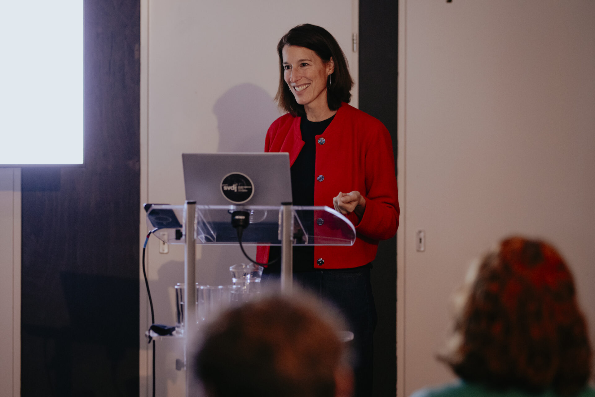 Ellen Heinrichs tijdens workshop