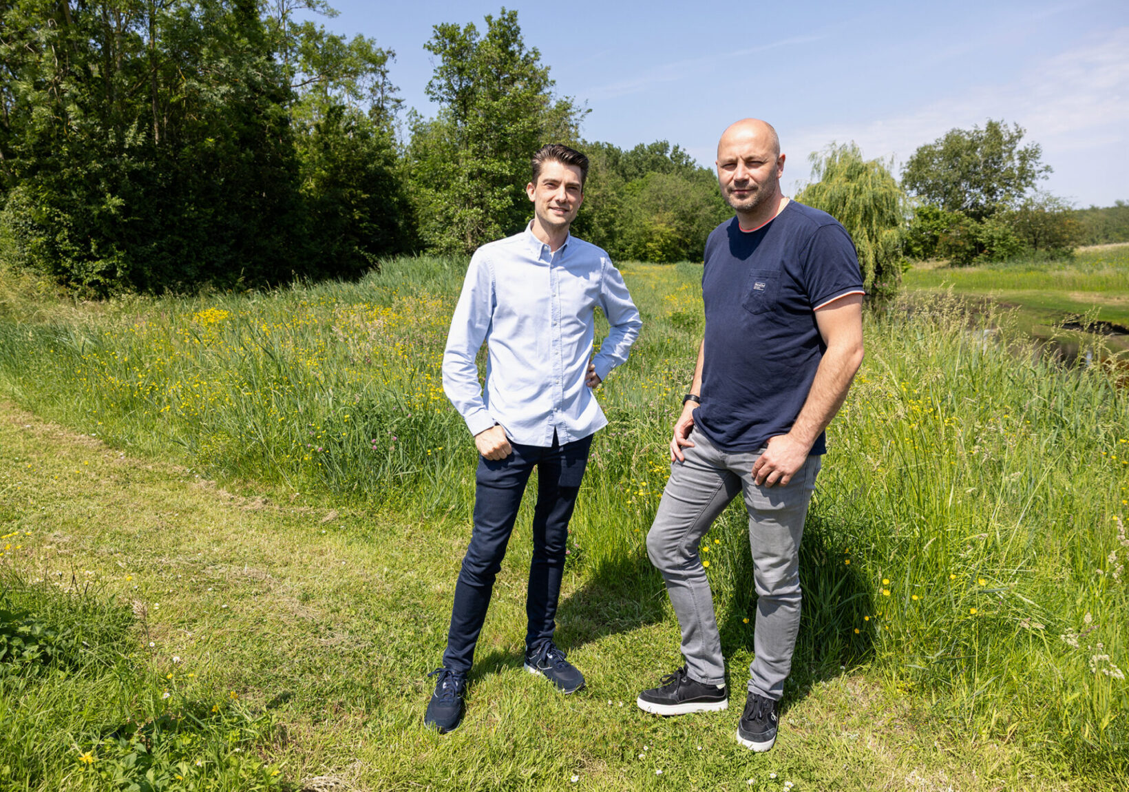 Portret van Arjan Huizer van Omroep Archipel en Gert Klok van Eilanden-Nieuws